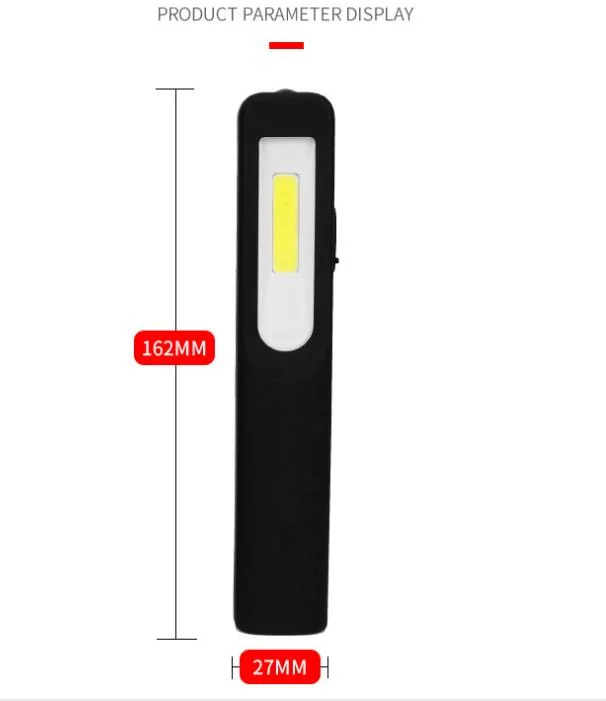 USB Rechargeable COB Work Lamp with UV395 Portable Handheld Car Inspection Working Spotlight with Clip Emergency Camping Hunting LED Work Light Power Indicator