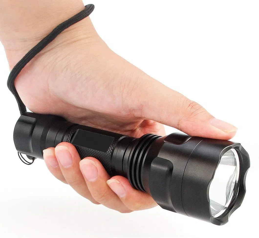 C8 Tactical LED Flashlight T6/L2/COB+T6 Torch for Riding Camping Hiking with Side COB Work Light Design by 18650 battery